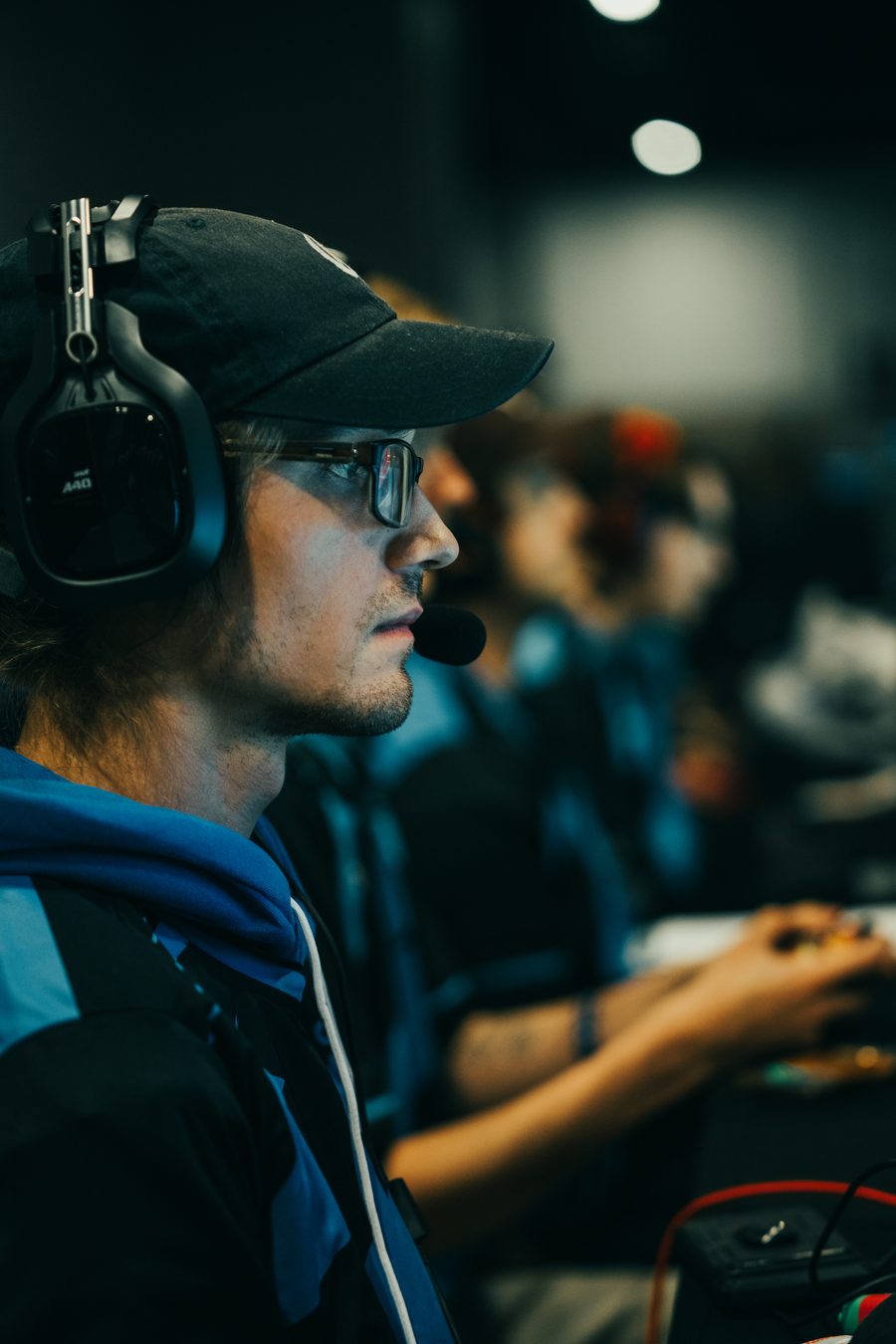 An Oceans player mid-series at an HCS LAN.